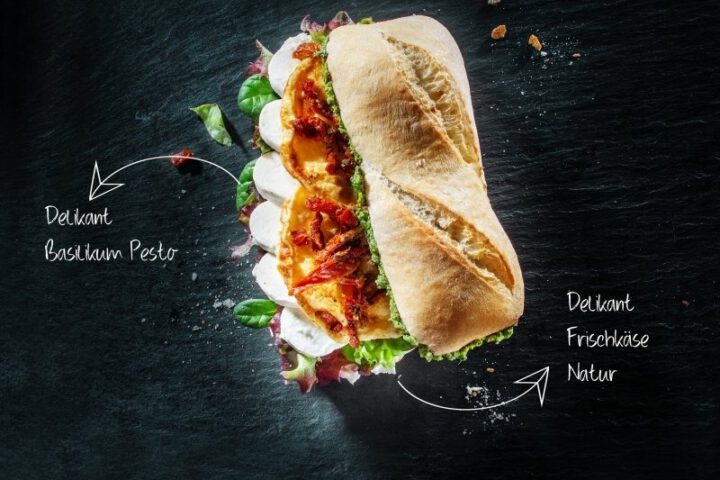 Italia-Frühstück mit Basilikum Pesto